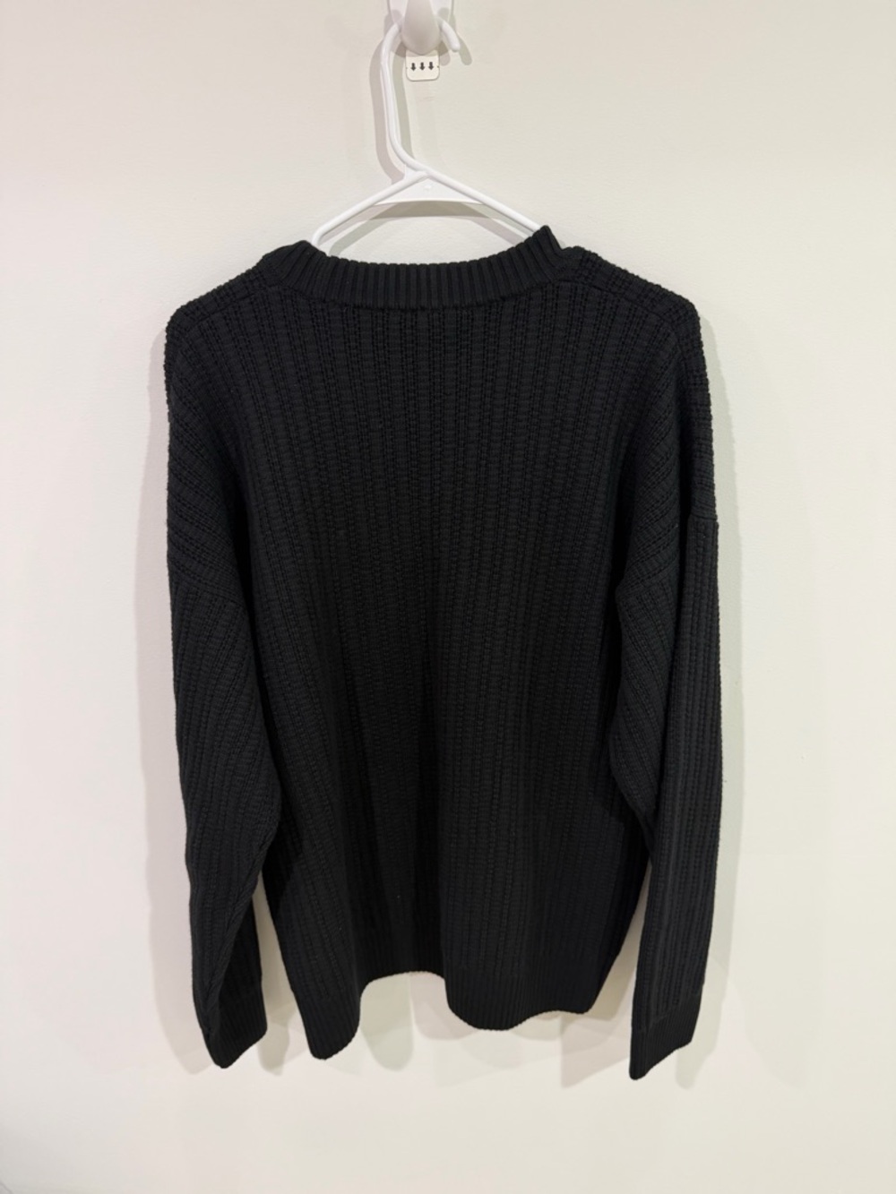 Versace Black Medusa Embroidered Wool Sweater Size 52 XL Crewneck Knit NEW - Picture 2 of 6